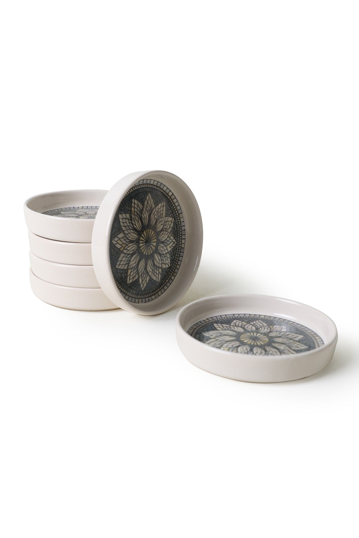 Set de boluri 6 bucăți X00017908, Crem - Gri