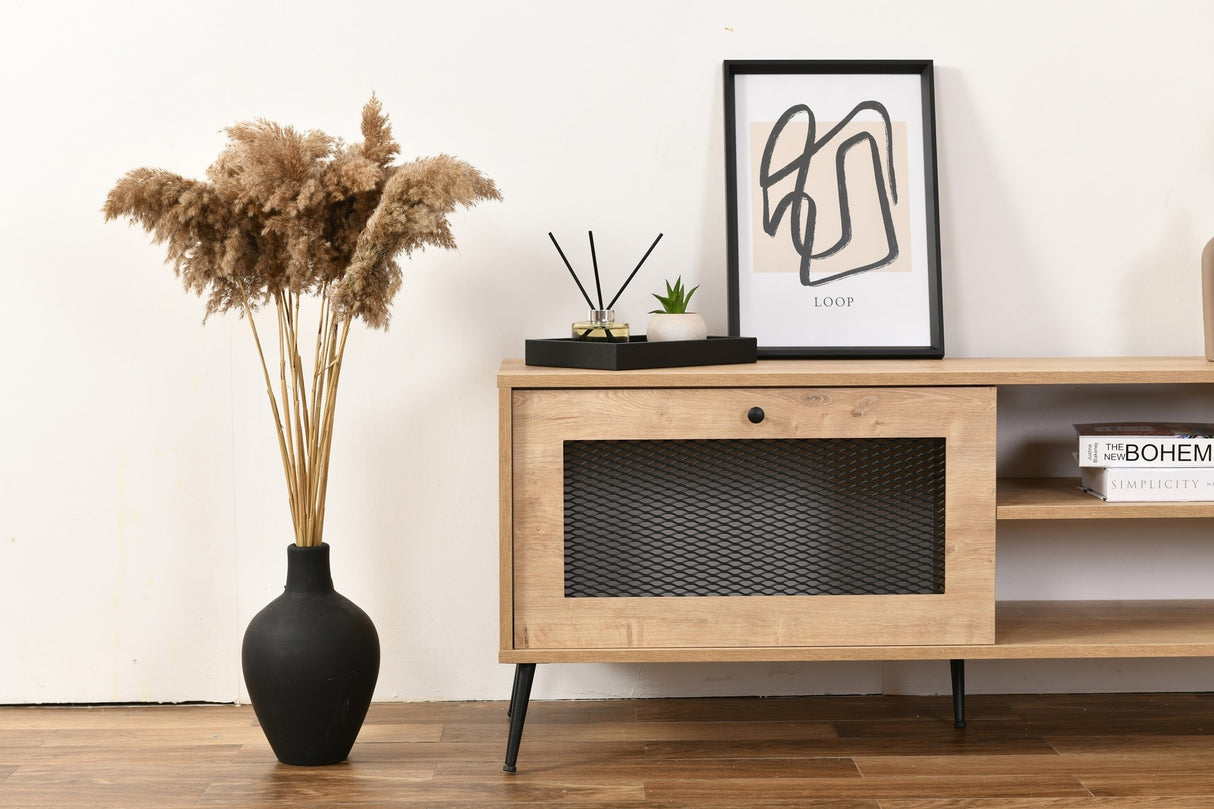 Comodă TV Wire 180, Stejar, 180x40x15 cm
