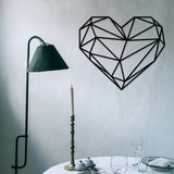 Decorațiune de perete din metal Heart Metal Decor, Negru, 47x40x0 cm