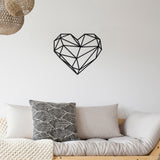 Decorațiune de perete din metal Heart Metal Decor, Negru, 47x40x0 cm