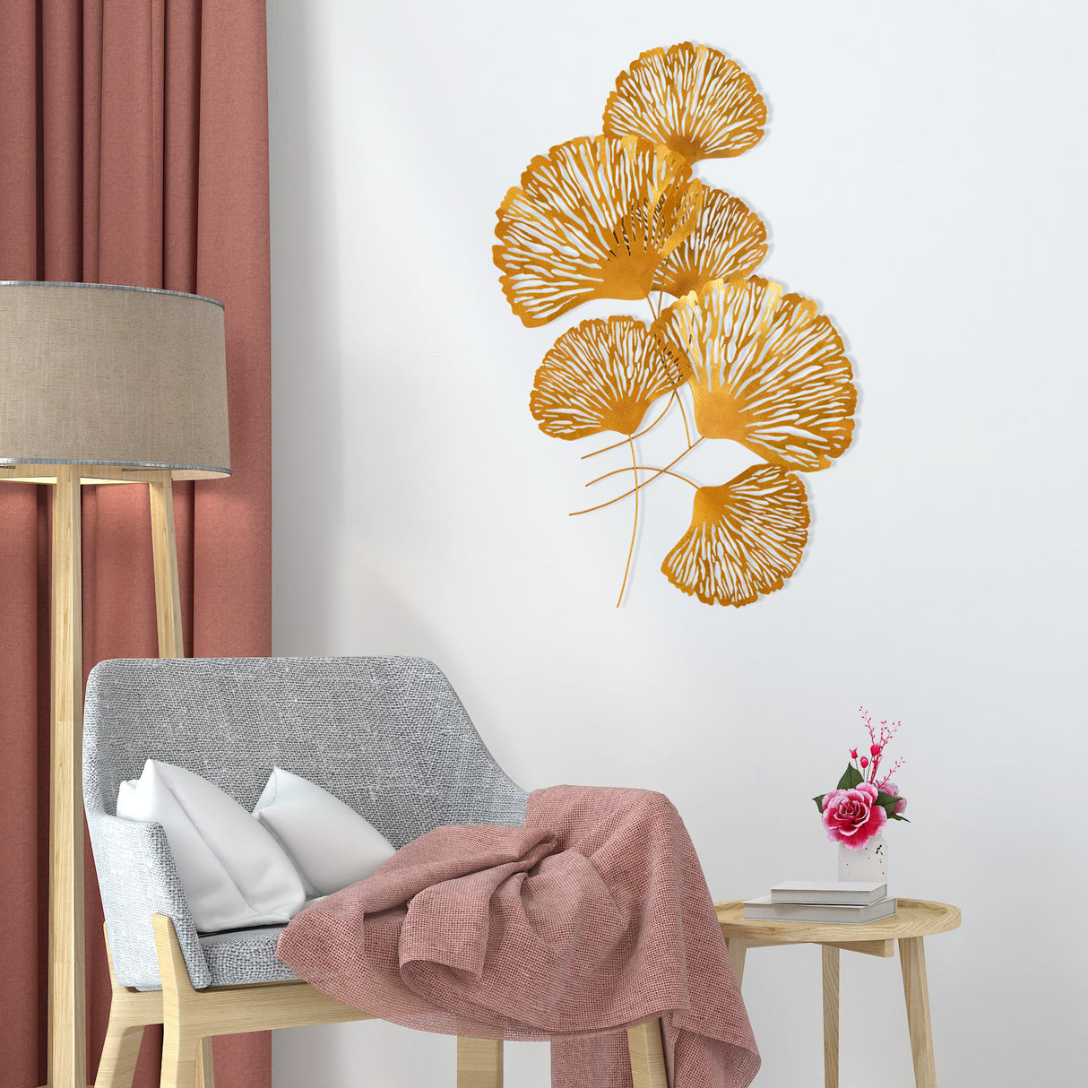 Decorațiune de perete din metal Myth - CH110-2, Multicolor, 75x5x100 cm