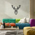 Accesoriu metal decorativ de perete Deer Metal Decor 2, Negru, 1x65x60 cm, SKU 279ENZ1118