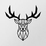 Accesoriu metal decorativ de perete Deer2 Metal Decor, Negru, 1x51x51 cm