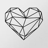 Decorațiune de perete din metal Heart Metal Decor, Negru, 47x40x0 cm