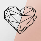 Decorațiune de perete din metal Heart Metal Decor, Negru, 47x40x0 cm