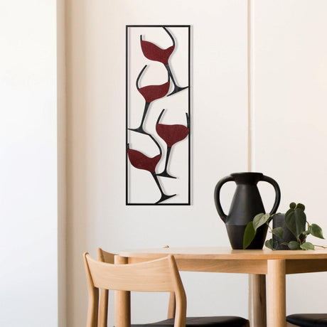 Decorative Metal Accessory Wine - 1, Multicolor, 5x90x32 cm