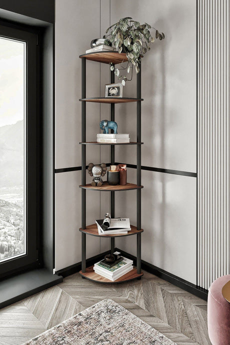 Bibliotecă de colț 6, Diverse culori, 34x34x173 cm