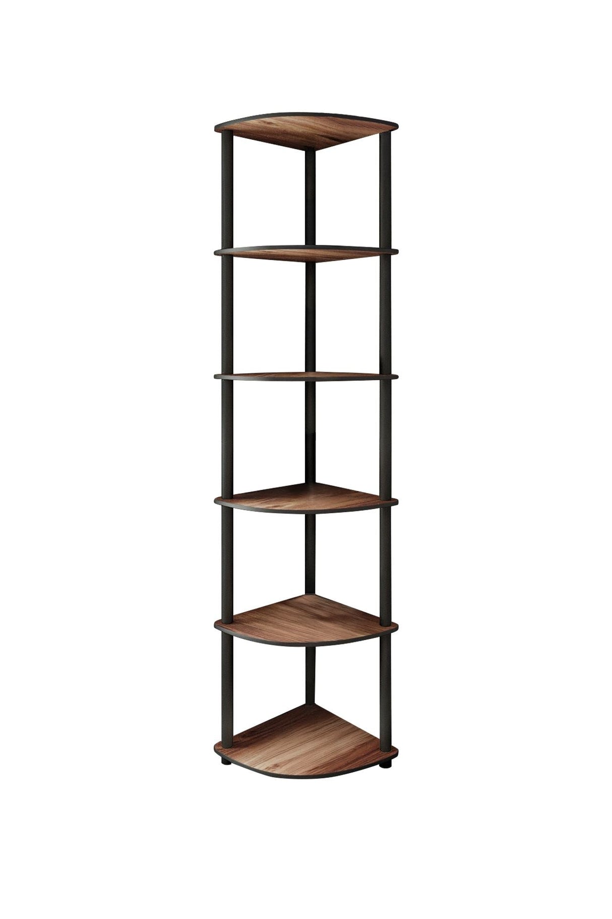 Bibliotecă de colț 6, Diverse culori, 34x34x173 cm - Nuc | SKU: 282PTR1108 | Bibliotecă de colț 6, 34x34x173 cm, varianta Nuc, produs pentru amenajarea locuinței, disponibil online în România la CasaMob