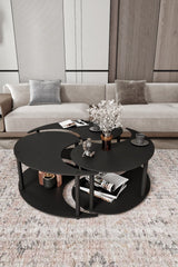 Măsuță de cafea Yin Yang 3 70, Diverse culori, Ø70x38 cm - Negru | SKU: 282PTR1520 | Măsuță de cafea Yin Yang 3 70, Ø70x38 cm, varianta Negru, produs pentru amenajarea locuinței, disponibil online în România la CasaMob