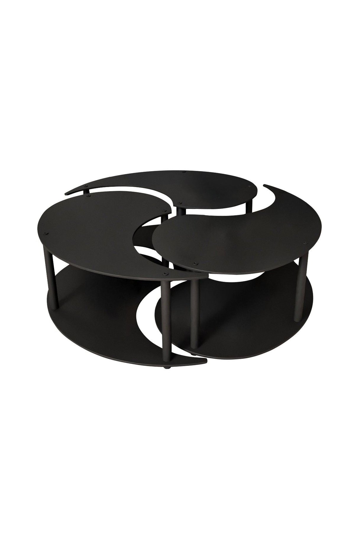 Măsuță de cafea Yin Yang 3 70, Diverse culori, Ø70x38 cm - Negru | SKU: 282PTR1520 | Măsuță de cafea Yin Yang 3 70, Ø70x38 cm, varianta Negru, produs pentru amenajarea locuinței, disponibil online în România la CasaMob