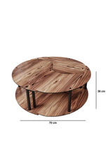 Măsuță de cafea Yin Yang 3 70, Diverse culori, Ø70x38 cm - Nuc | SKU: 282PTR1521 | Măsuță de cafea Yin Yang 3 70, Ø70x38 cm, varianta Nuc, produs pentru amenajarea locuinței, disponibil online în România la CasaMob