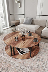 Măsuță de cafea Yin Yang 3 70, Diverse culori, Ø70x38 cm - Nuc | SKU: 282PTR1521 | Măsuță de cafea Yin Yang 3 70, Ø70x38 cm, varianta Nuc, produs pentru amenajarea locuinței, disponibil online în România la CasaMob