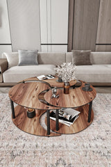 Măsuță de cafea Yin Yang 3 70, Diverse culori, Ø70x38 cm - Nuc | SKU: 282PTR1521 | Măsuță de cafea Yin Yang 3 70, Ø70x38 cm, varianta Nuc, produs pentru amenajarea locuinței, disponibil online în România la CasaMob