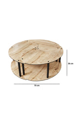 Măsuță de cafea Yin Yang 3 70, Diverse culori, Ø70x38 cm - Stejar | SKU: 282PTR1522 | Măsuță de cafea Yin Yang 3 70, Ø70x38 cm, varianta Stejar, produs pentru amenajarea locuinței, disponibil online în România la CasaMob