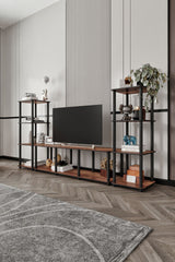 Comodă TV Grand, Diverse culori, 188x34x106 cm - Nuc | SKU: 282PTR1603 | Comodă TV Grand, 188x34x106 cm, varianta Nuc, produs pentru amenajarea locuinței, disponibil online în România la CasaMob