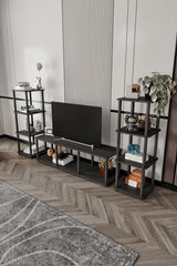Comodă TV Grand, Diverse culori, 188x34x106 cm - Negru | SKU: 282PTR1604 | Comodă TV Grand, 188x34x106 cm, varianta Negru, produs pentru amenajarea locuinței, disponibil online în România la CasaMob