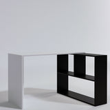 Birou Canfeza - L157, Alb - Negru, 120x50x75 cm