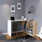 Birou Canst - L159, Stejar - Alb, 120x50x75 cm