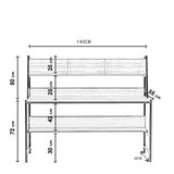 Birou Ceren - L169, Nuc, 140x60x122 cm