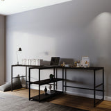Birou L193, Negru, 240x60x72 cm