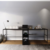 Birou L193, Negru, 240x60x72 cm