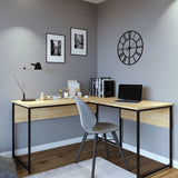 Birou L Tasarim Calisma Masasi L195, Stejar, 160x60x72 cm