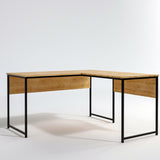 Birou L Tasarim Calisma Masasi L195, Stejar, 160x60x72 cm