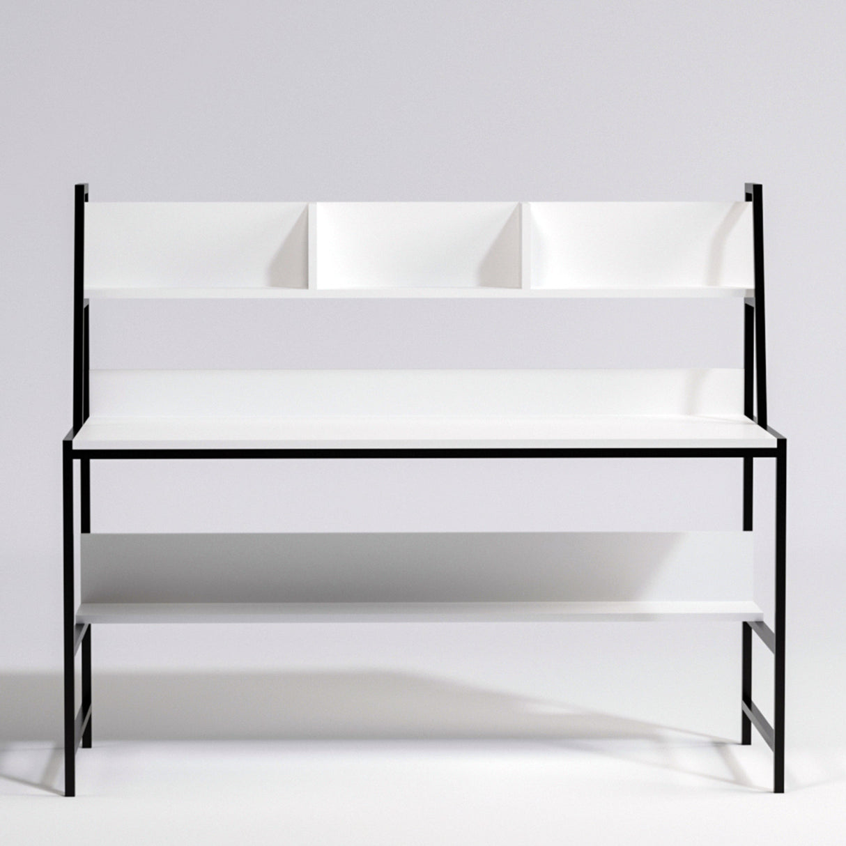 Birou Demir - L198, Alb, 140x60x122 cm