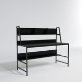 Birou Demir - L200, Negru, 140x60x122 cm