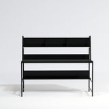 Birou Demir - L200, Negru, 140x60x122 cm