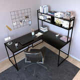 Birou L207, Negru, 154x60x72 cm