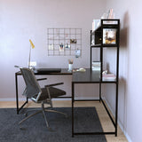 Birou L207, Negru, 154x60x72 cm
