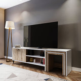 Comodă TV Zigon - L502, Alb, 180x40x55 cm