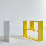 Birou Caneda - L156, Alb - Galben, 120x50x75 cm