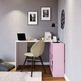 Birou Cankat - L158, Alb - Roz, 120x50x75 cm