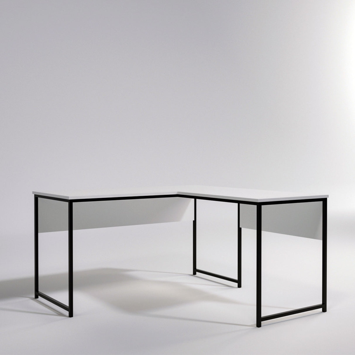 Birou L - L192, Alb, 160x60x72 cm