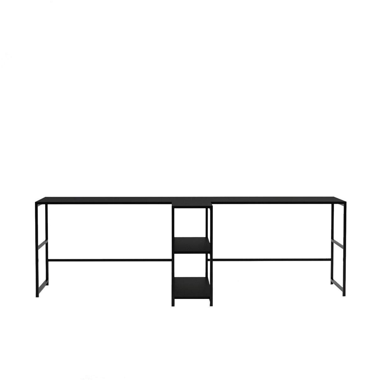Birou L193, Negru, 240x60x72 cm