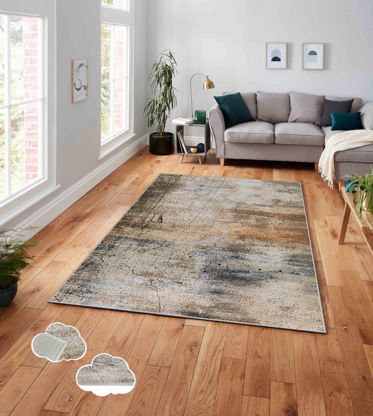 Covor de living / dormitor Persian, Lavabil, Antiderapant, 80x140 cm