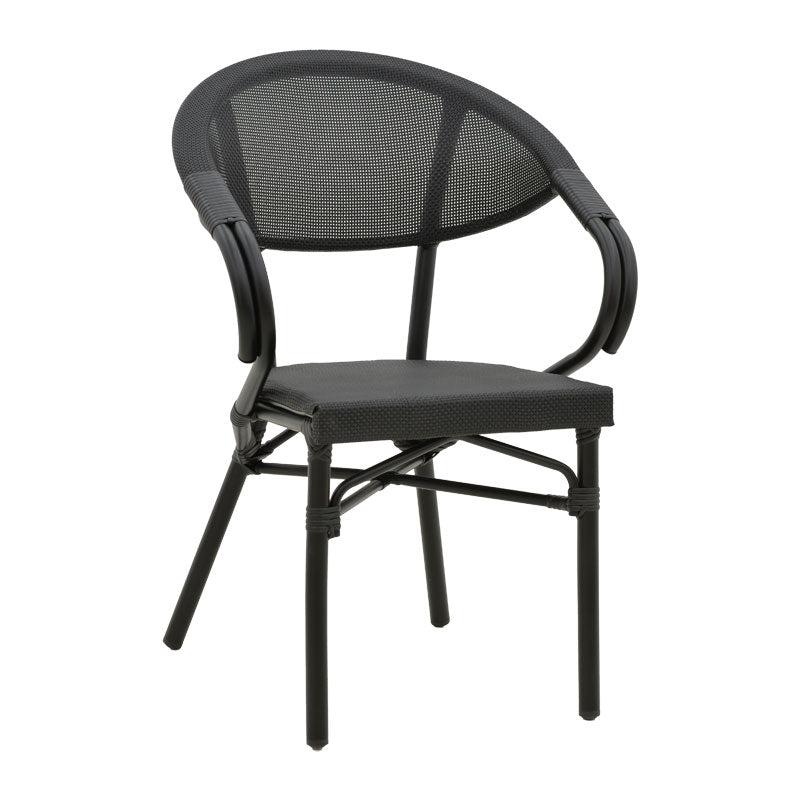 Scaun de gradina Isaia Gri - Negru 57x57x83 cm - Scaun de gradina Isaia Gri - Negru 57x57x83 cm - 289-000001