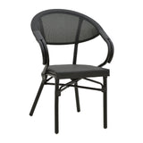 Scaun de gradina Isaia Gri - Negru 57x57x83 cm - Scaun de gradina Isaia Gri - Negru 57x57x83 cm - 289-000001