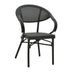 Scaun de gradina Isaia Gri - Negru 57x57x83 cm - 289-000001