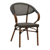 Scaun de gradina Isaia Gri - Negru 57x57x83 cm - Scaun de gradina Isaia Gri - Negru 57x57x83 cm