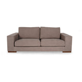 Canapea fixă 2 locuri Nplus, Maro, 204x102x80 cm