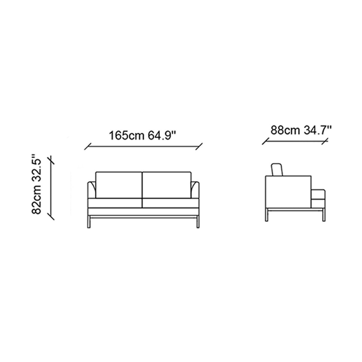 Canapea fixă Pearl, Crem, Diverse configurații, Diverse dimensiuni - 165x88x82 cm - 2 locuri | SKU: 291NDS1112 | Canapea fixă Pearl, Crem, varianta 165x88x82 cm - 2 locuri, produs pentru amenajarea locuinței, disponibil online în România la CasaMob