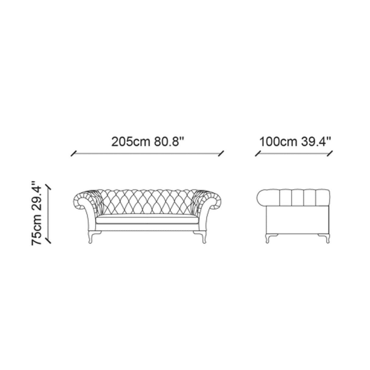 Canapea fixă Bianca, Crem, Diverse configurații, Diverse dimensiuni - 205x100x75 cm - 2 locuri | SKU: 291NDS1114 | Canapea fixă Bianca, Crem, varianta 205x100x75 cm - 2 locuri, produs pentru amenajarea locuinței, disponibil online în România la CasaMob