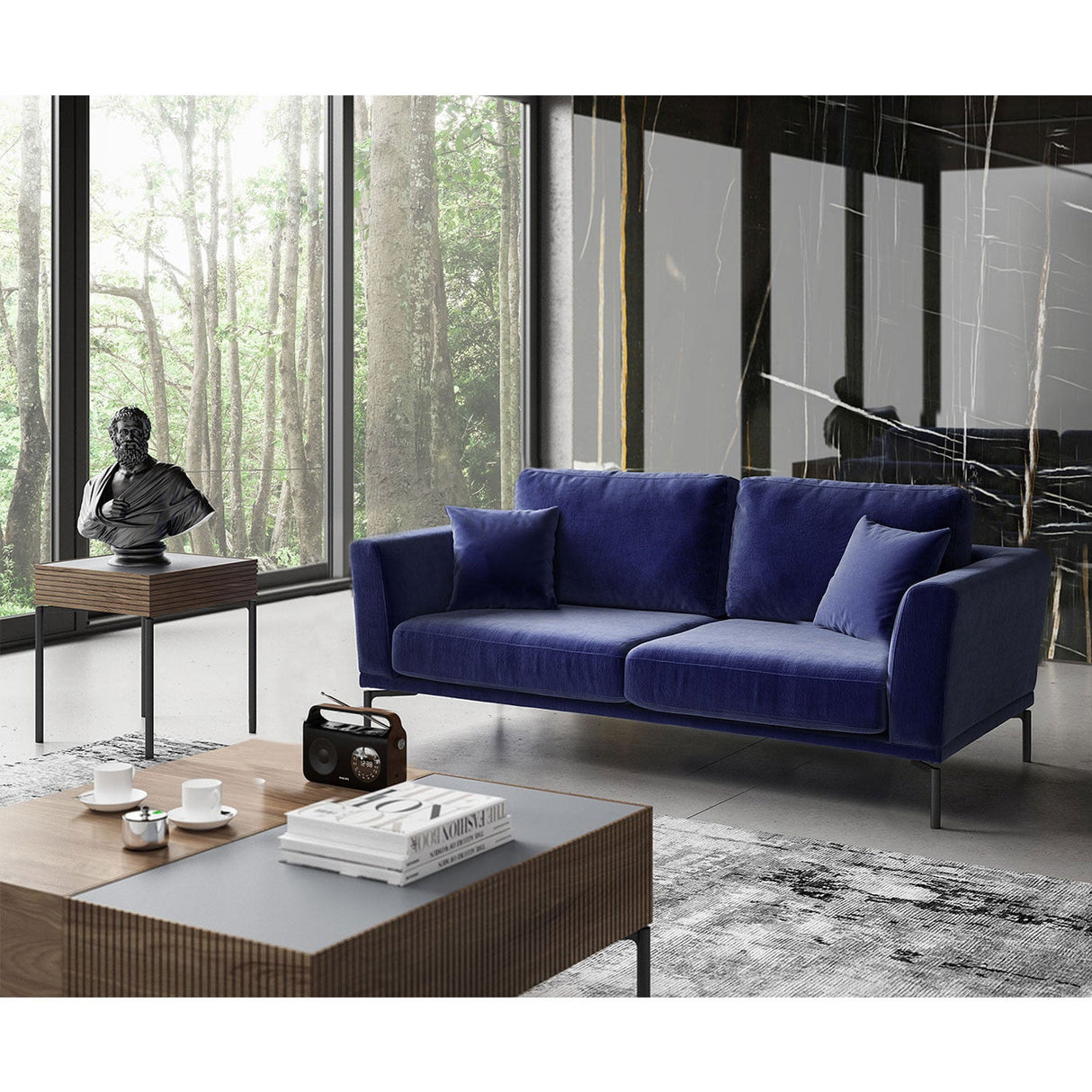 Canapea fixă Jade, Albastru, Diverse configurații, Diverse dimensiuni - 190x94x82 cm - 2 locuri | SKU: 291NDS1116 | Canapea fixă Jade, Albastru, varianta 190x94x82 cm - 2 locuri, produs pentru amenajarea locuinței, disponibil online în România la CasaMob