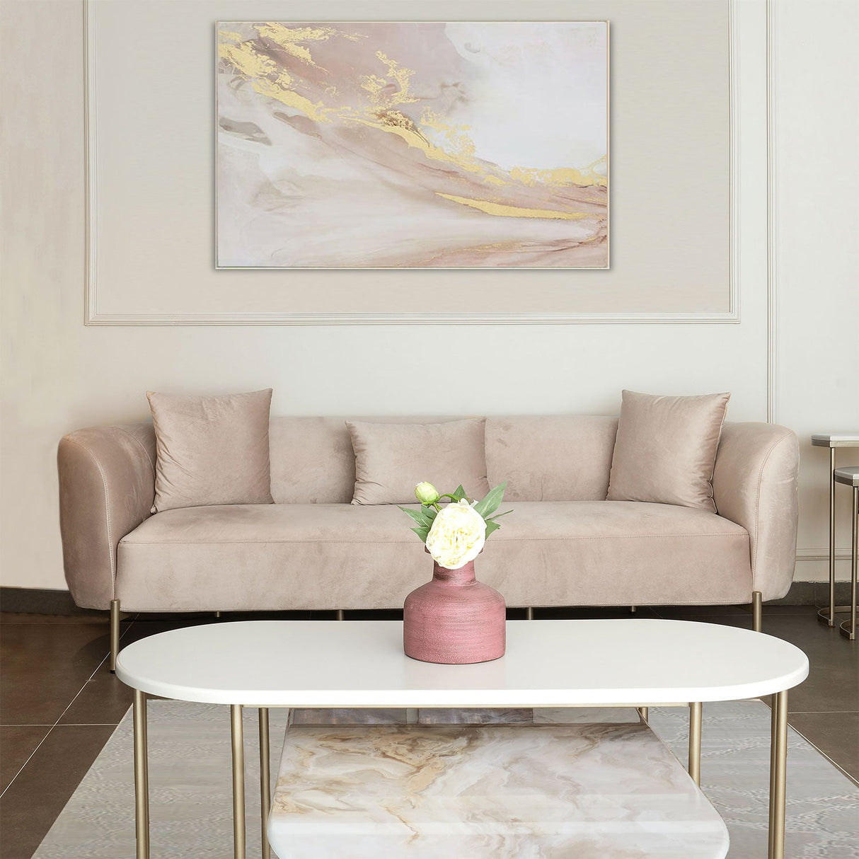 Canapea fixă Macaroon, Diverse culori, Diverse configurații, Diverse dimensiuni - Crem - 228x82x70 cm - 3 locuri | SKU: 291NDS1305 | Canapea fixă Macaroon, varianta Crem - 228x82x70 cm - 3 locuri, produs pentru amenajarea locuinței, disponibil online în România la CasaMob