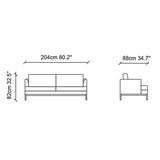Canapea fixă Pearl, Crem, Diverse configurații, Diverse dimensiuni - 204x88x82 cm - 3 locuri | SKU: 291NDS1310 | Canapea fixă Pearl, Crem, varianta 204x88x82 cm - 3 locuri, produs pentru amenajarea locuinței, disponibil online în România la CasaMob