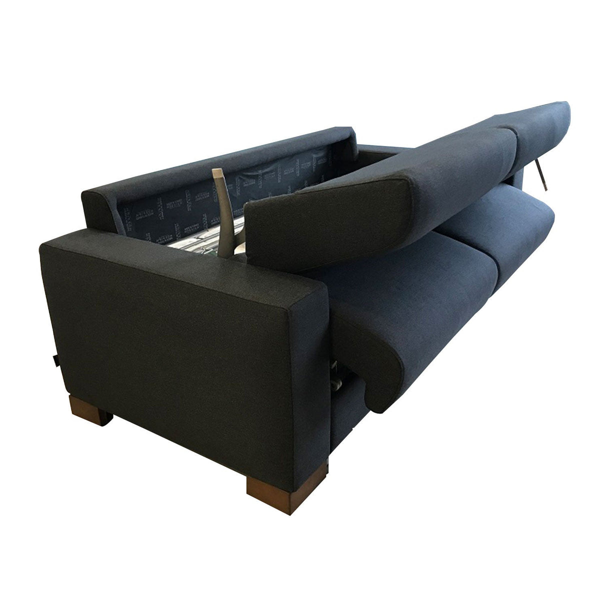 Canapea extensibilă 3 locuri Kansas, Negru, 200x195x98 cm