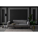 Canapea extensibilă 3 locuri Paris, Gri, 220x95x65 cm